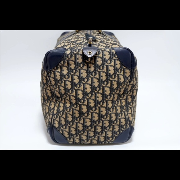 Christian Dior Trotter Canvas Boston Bag Navy Silver Auth EUC 🖤💙 - Picture 12 of 17